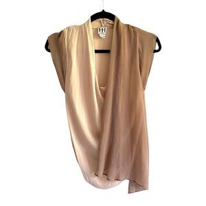 Haute HIPPIE Sleeveless Silk Draped Blouse Tank Top XS